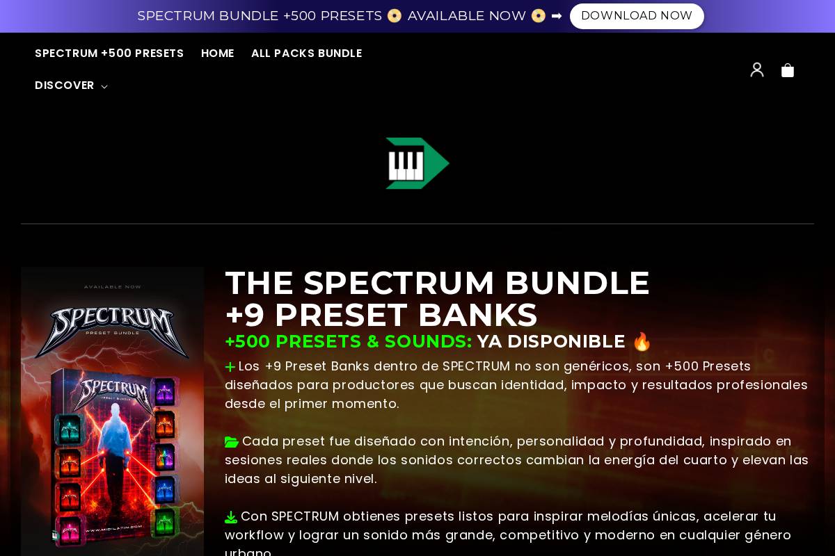 midilatin.com homepage screenshot