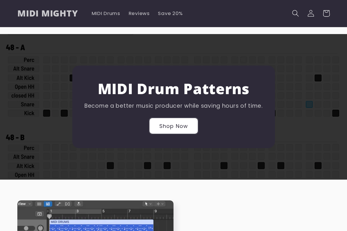 MIDI MIGHTY homepage screenshot