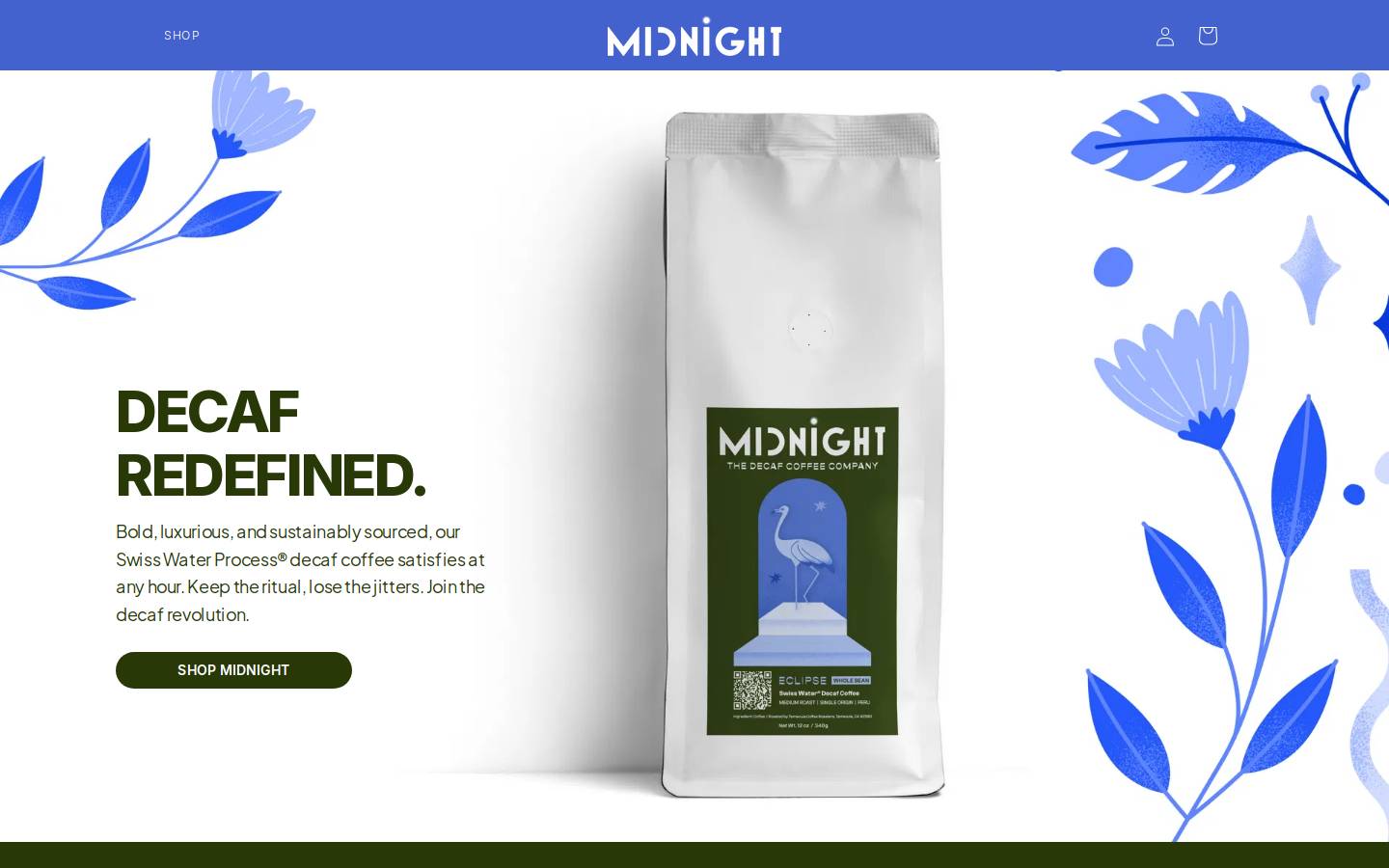 midnightcoffeeco.com homepage screenshot