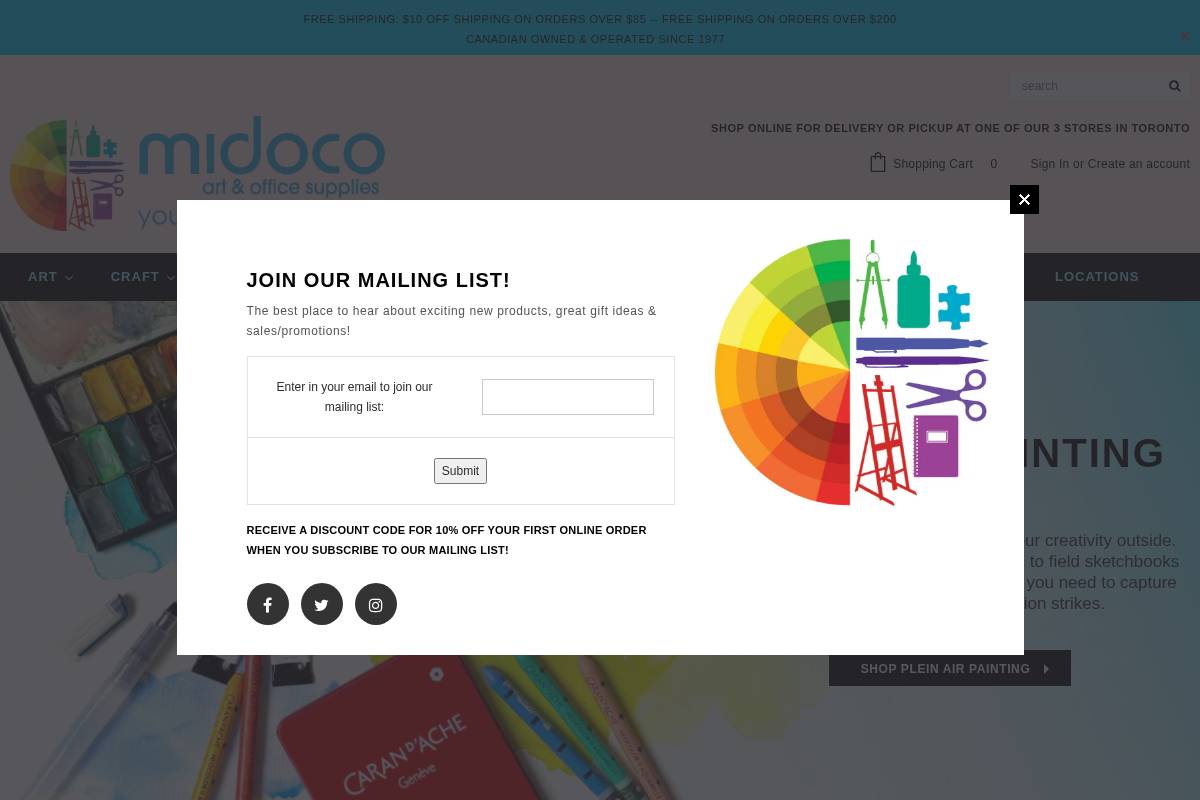 midoco.ca homepage screenshot