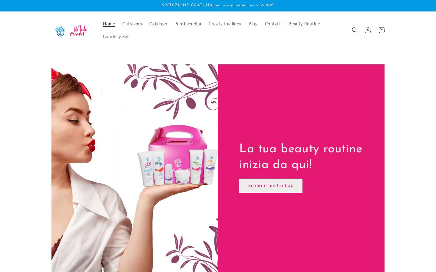 midocream.it homepage screenshot