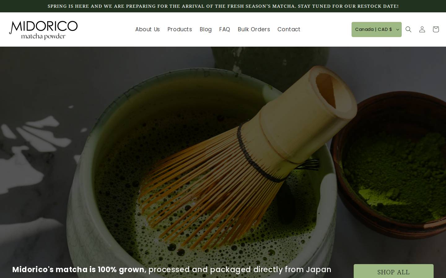 midorico.co homepage screenshot