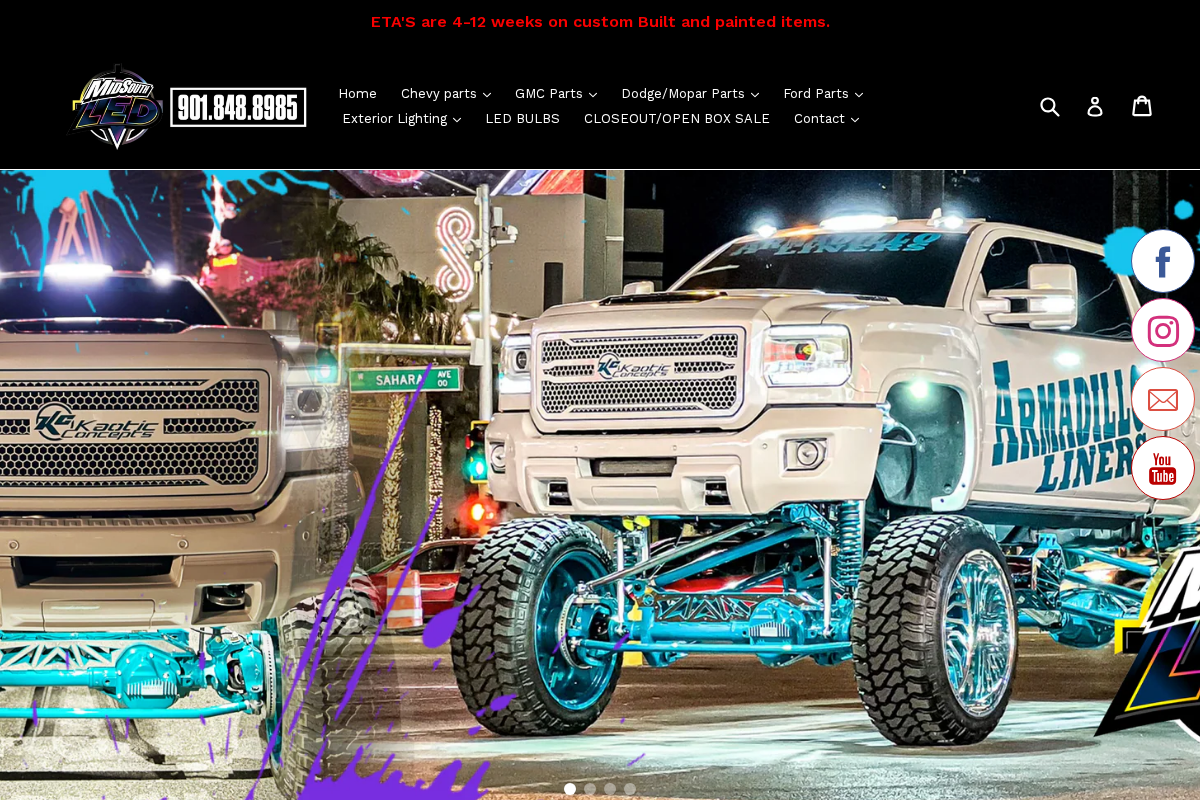 MidsouthLED homepage screenshot