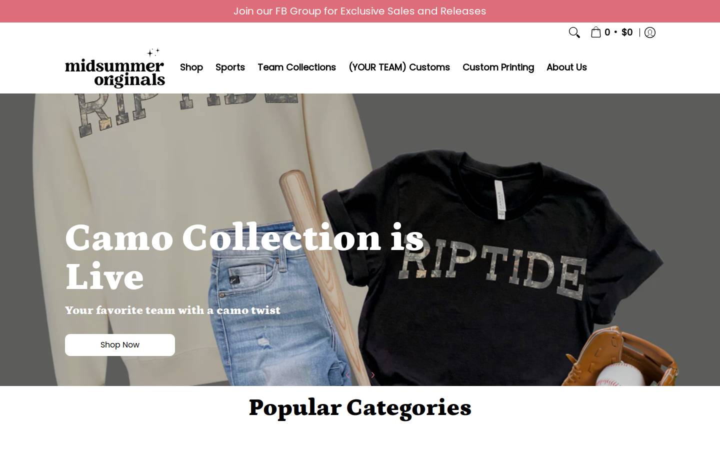 midsummeroriginals.com homepage screenshot