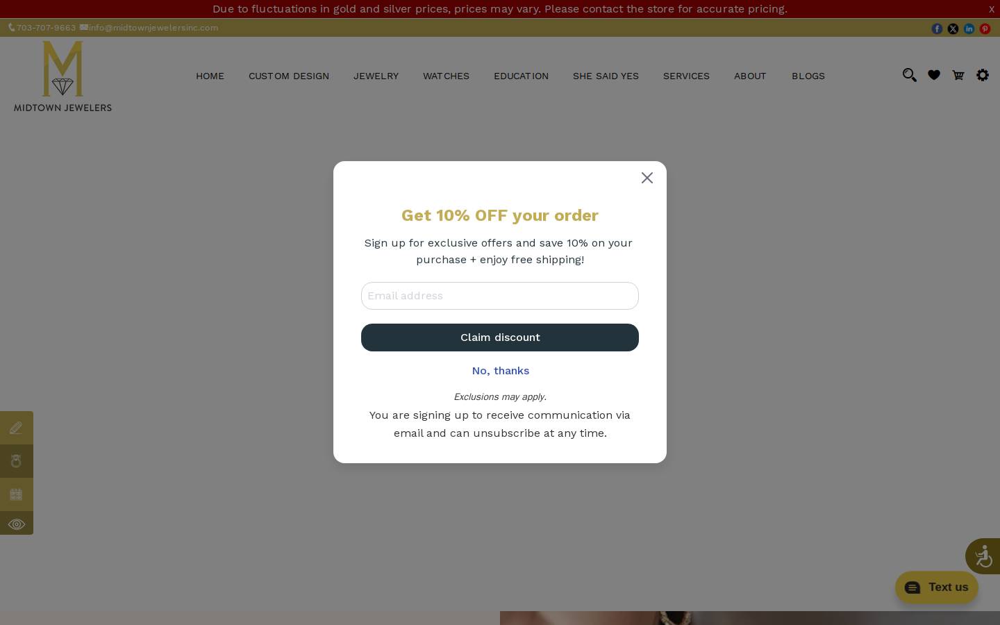 midtownjewelersinc.com homepage screenshot