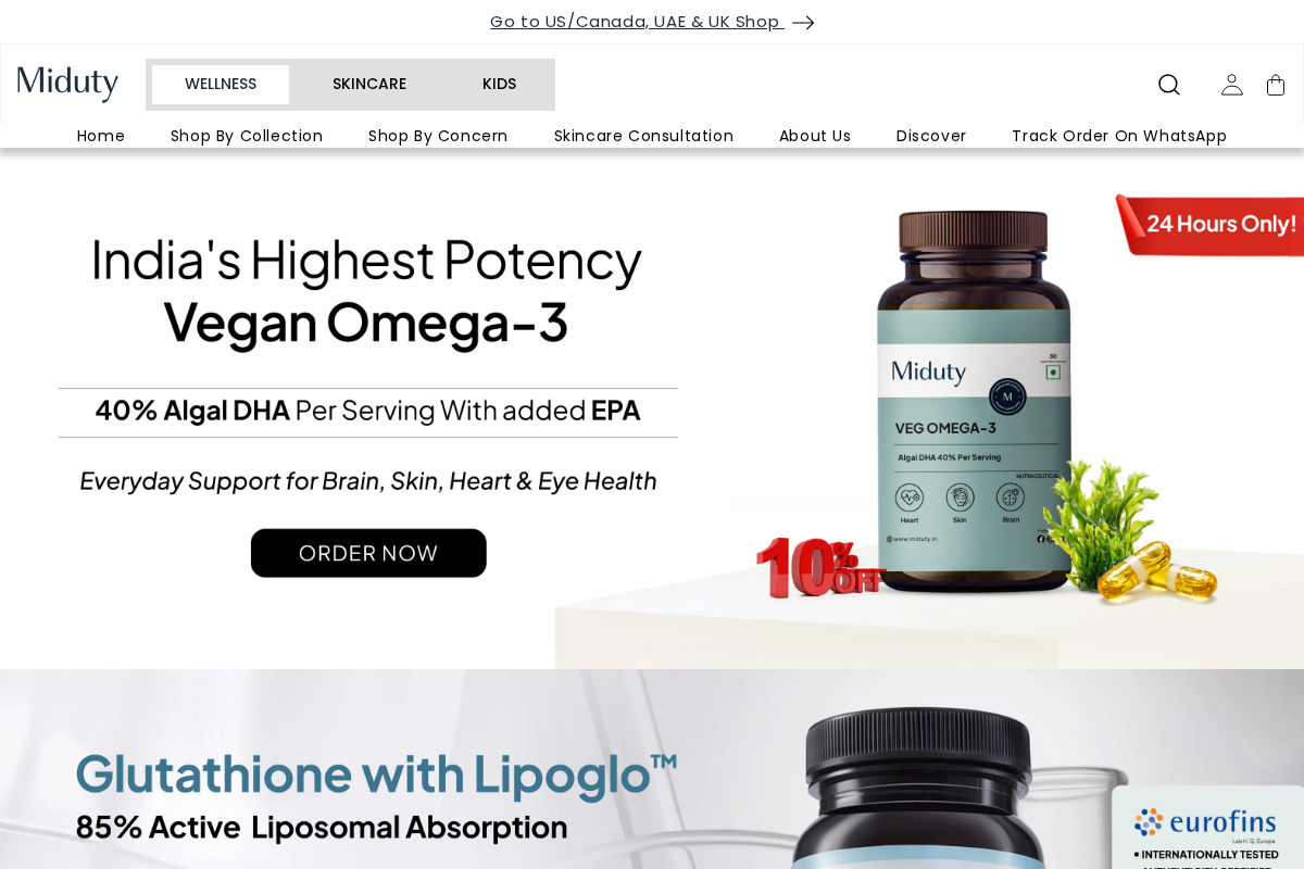 Miduty homepage screenshot