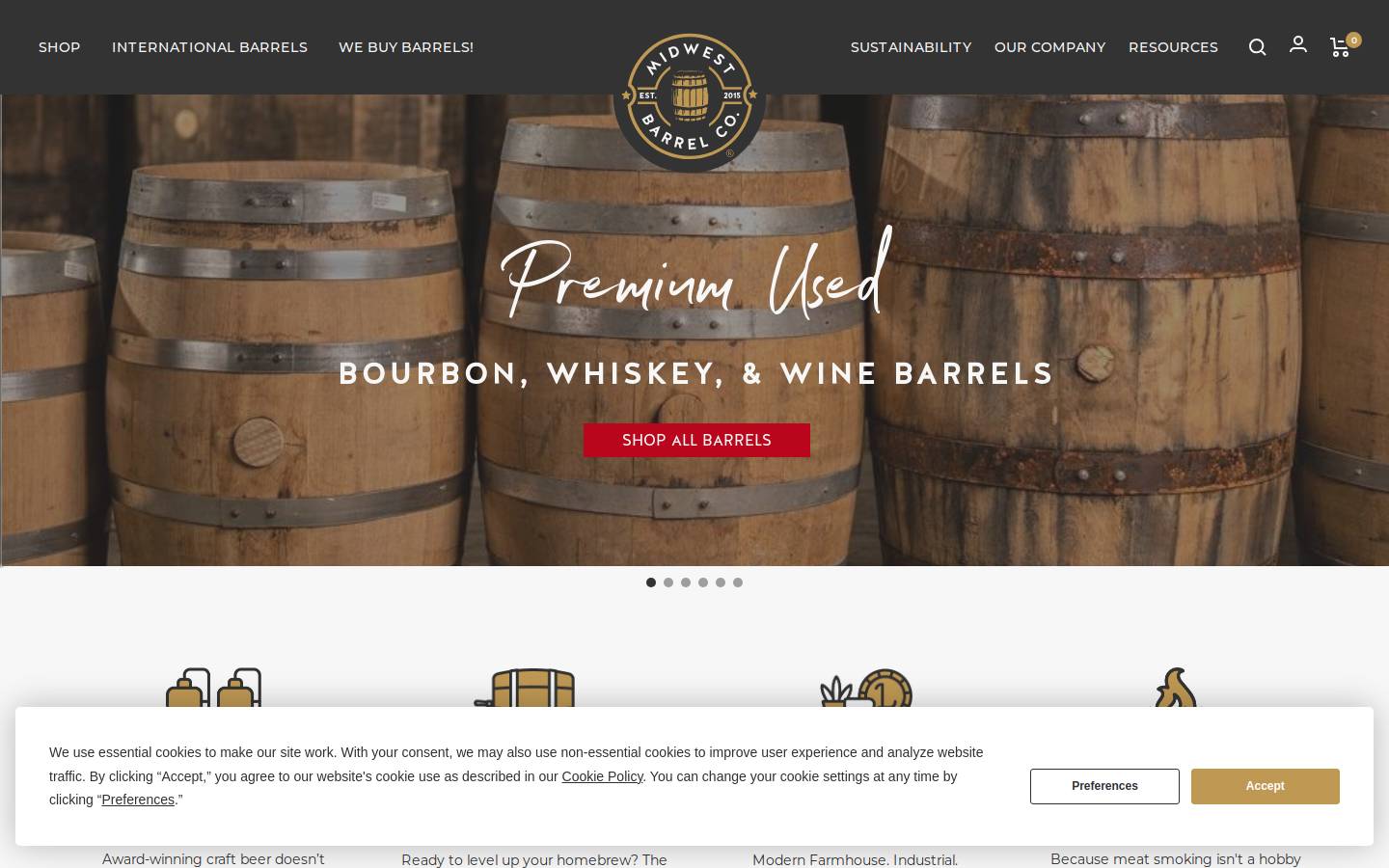midwestbarrelco.com homepage screenshot