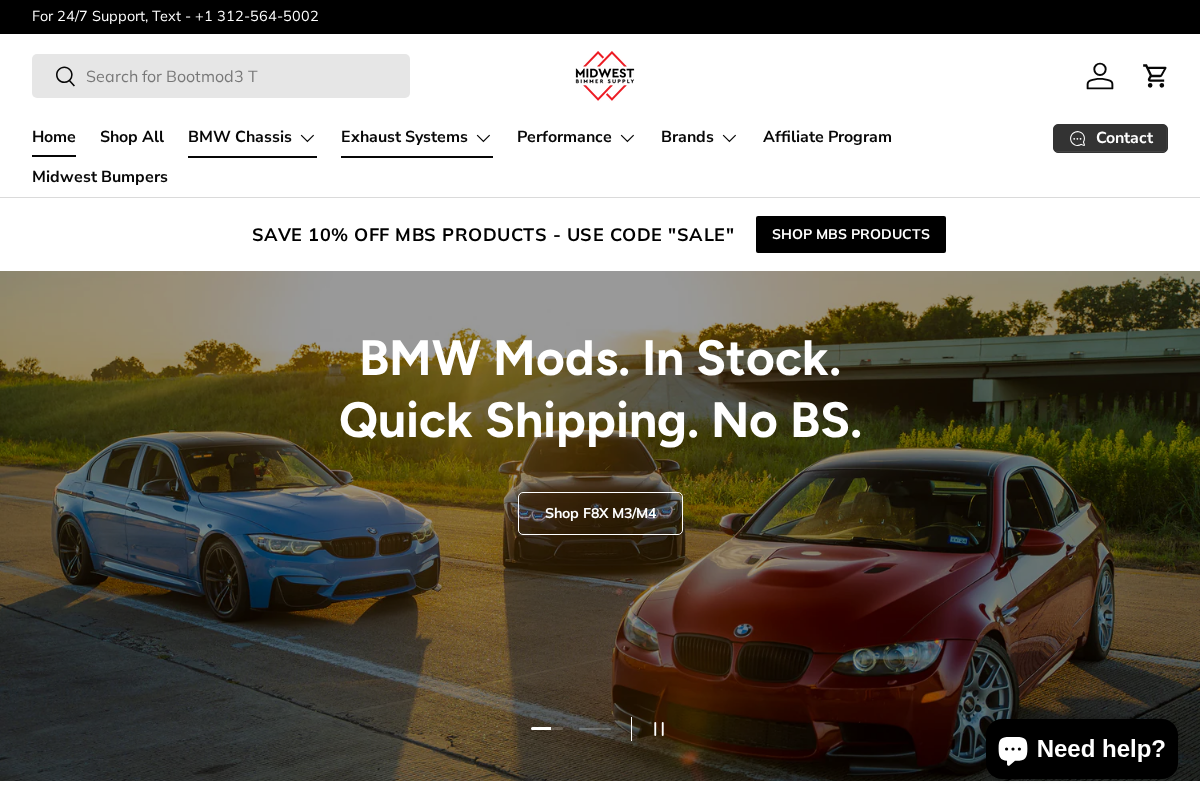 midwestbimmersupply.com homepage screenshot
