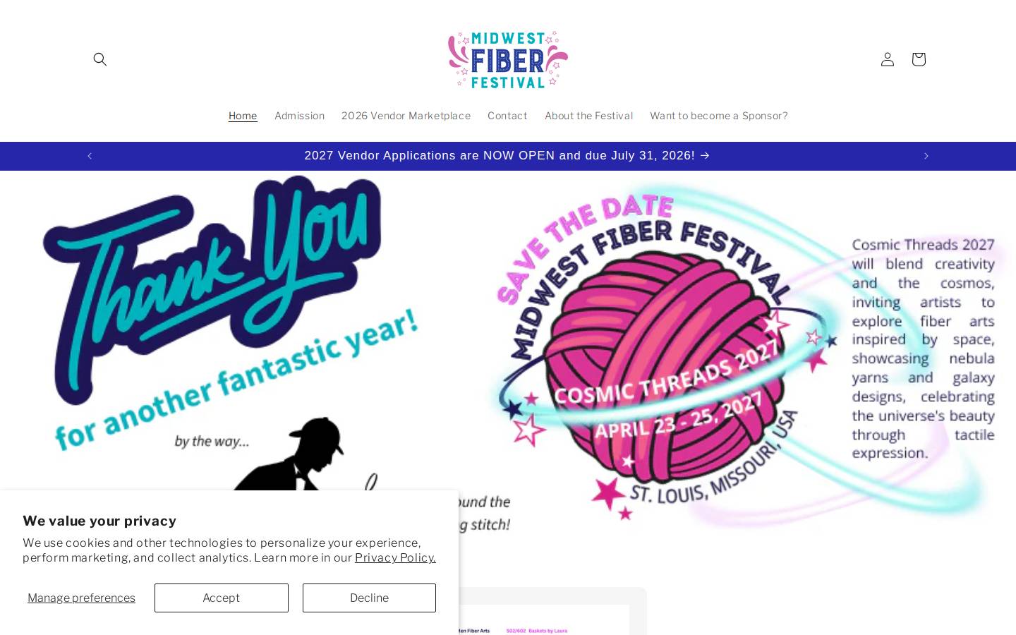midwestfiberfest.com homepage screenshot