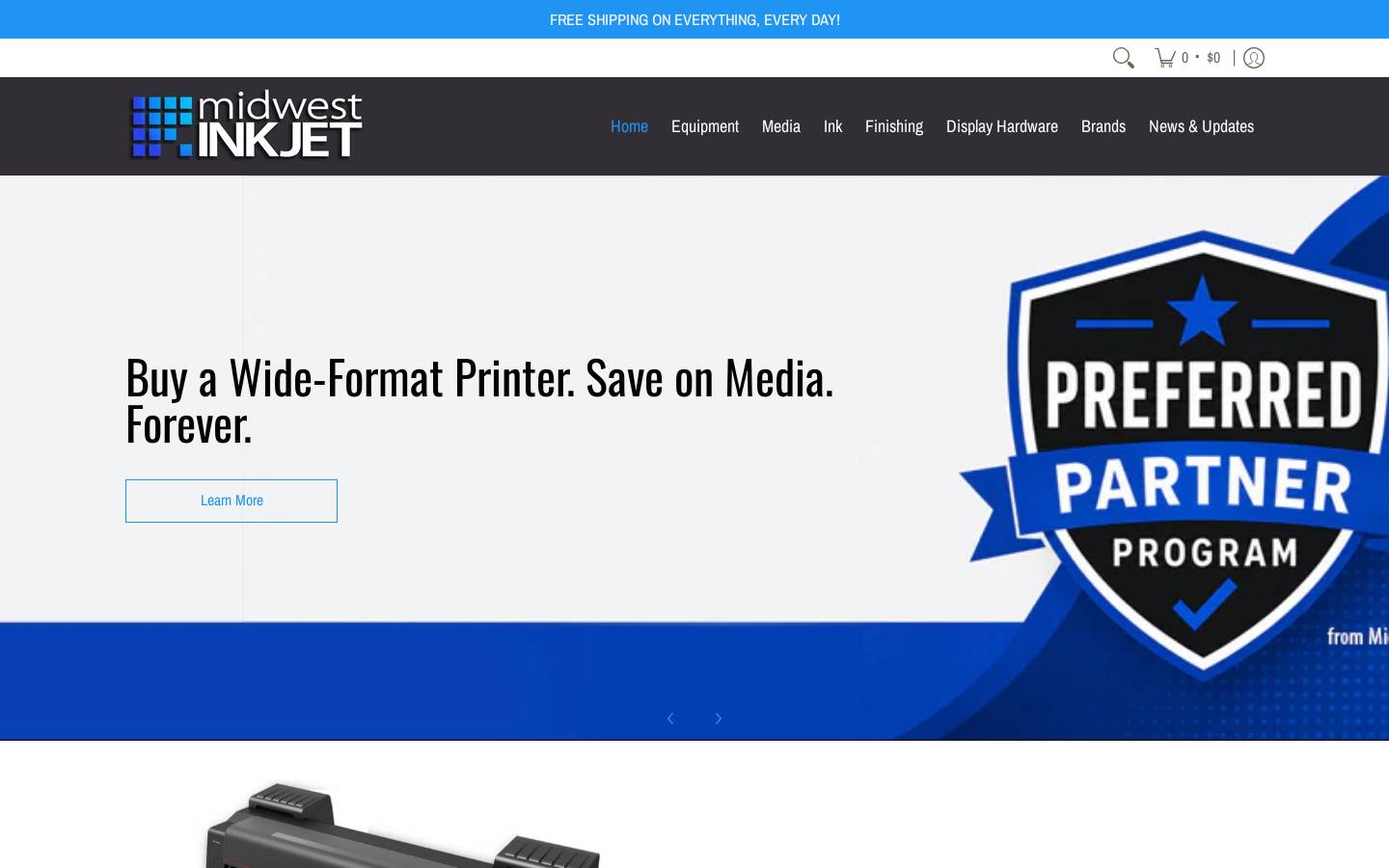 midwestinkjet.com homepage screenshot