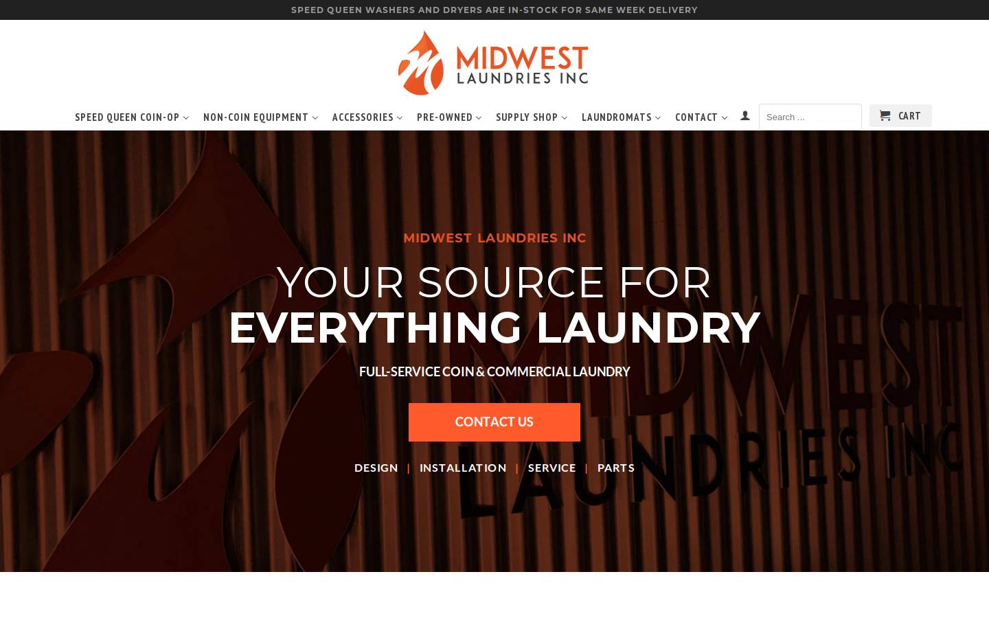 midwestlaundries.com homepage screenshot