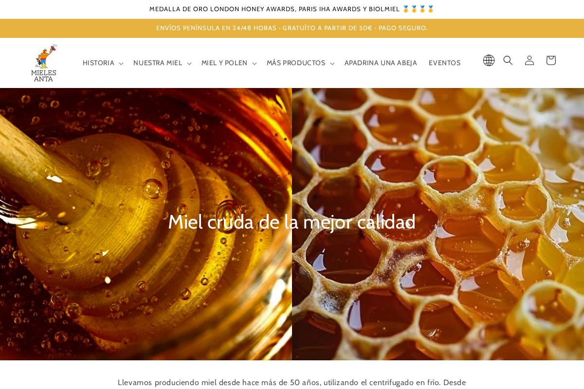 Mielesanta homepage screenshot