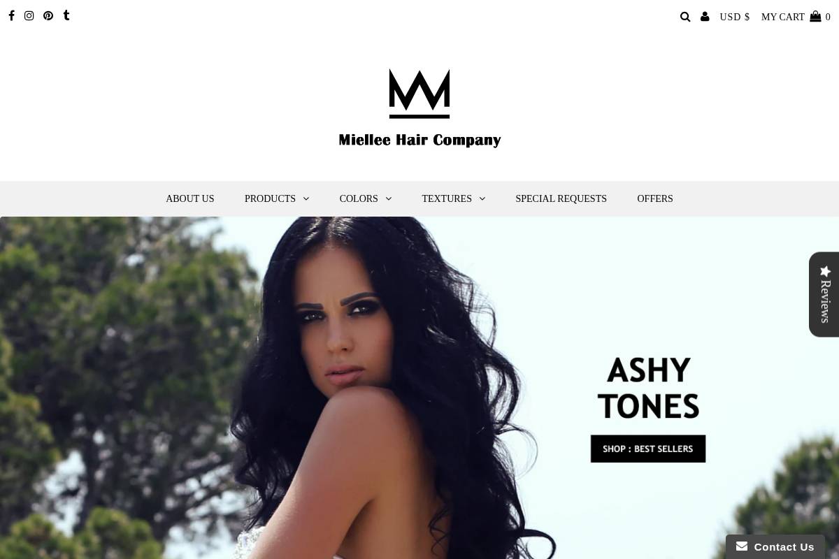 miellee.com homepage screenshot