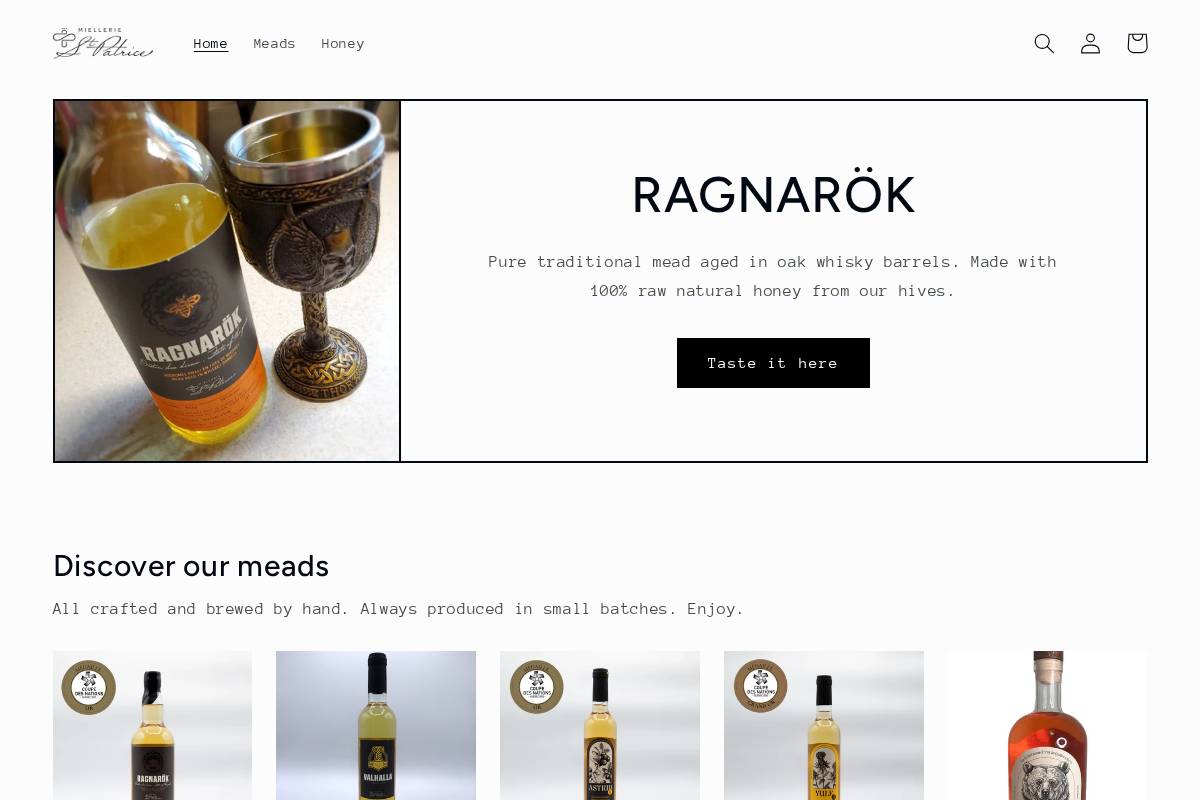 mielleriestpatrice.com homepage screenshot