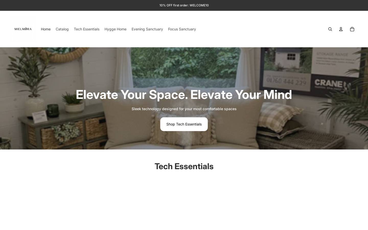 mielmora.com homepage screenshot