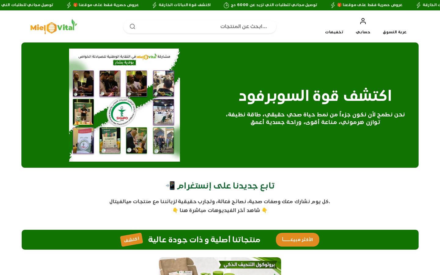 mielvital.com homepage screenshot