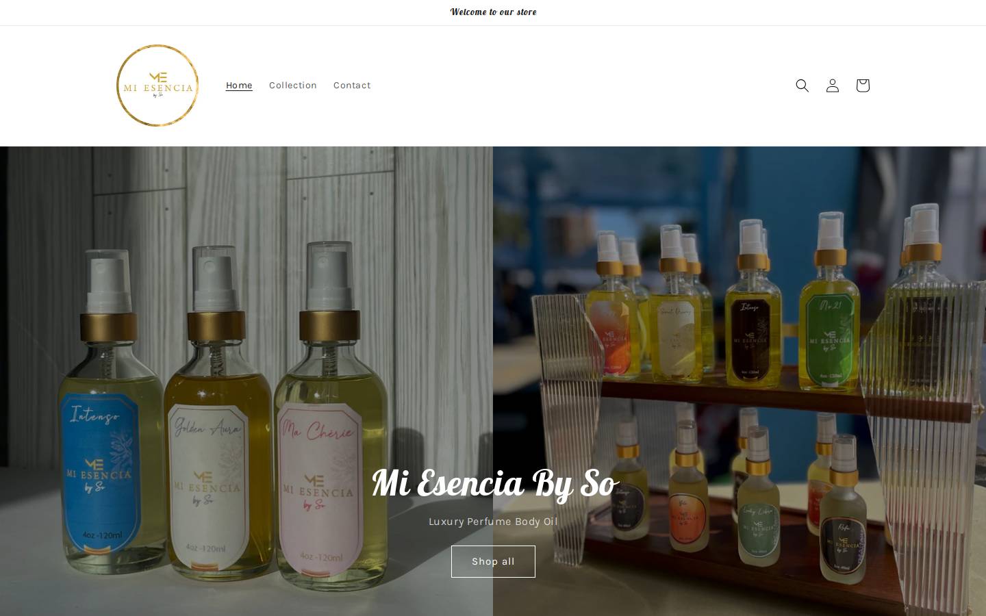 miesenciabyso.com homepage screenshot