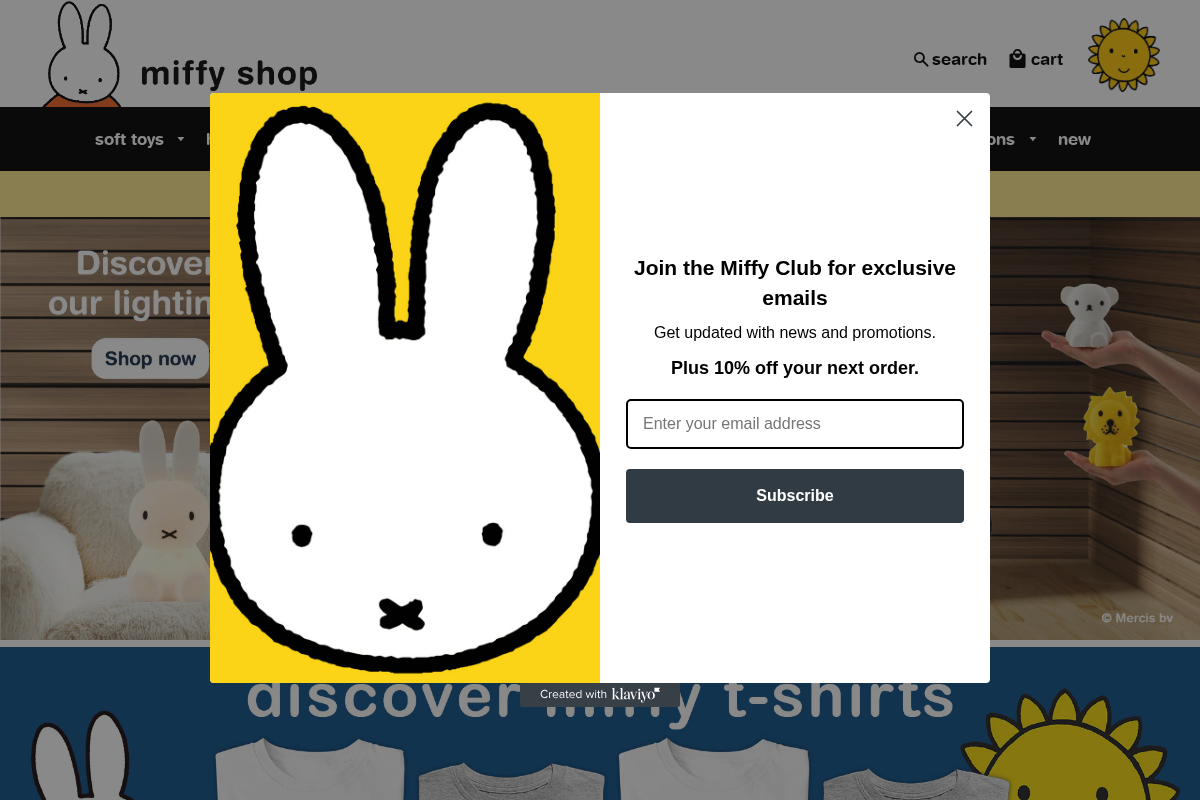 Miffy homepage screenshot