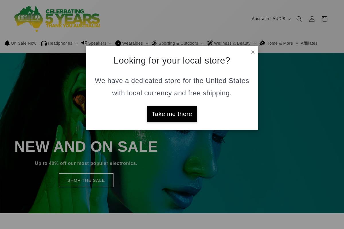 Mifo homepage screenshot