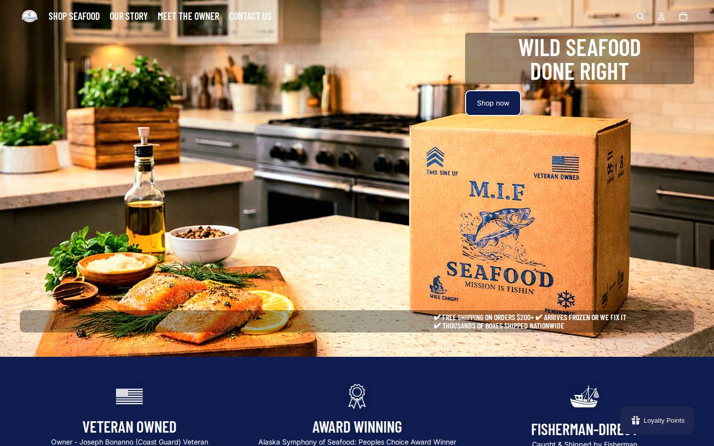 mifseafood.com homepage screenshot
