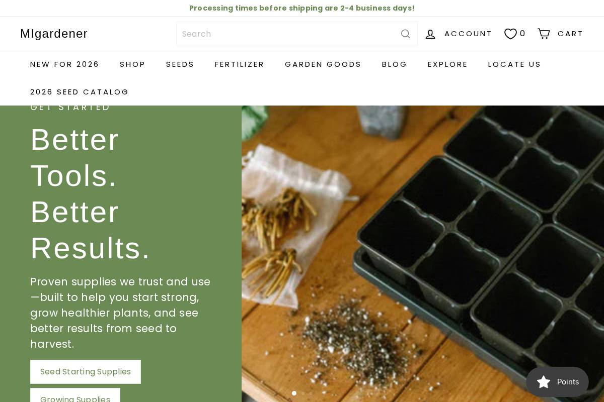 migardener.com homepage screenshot
