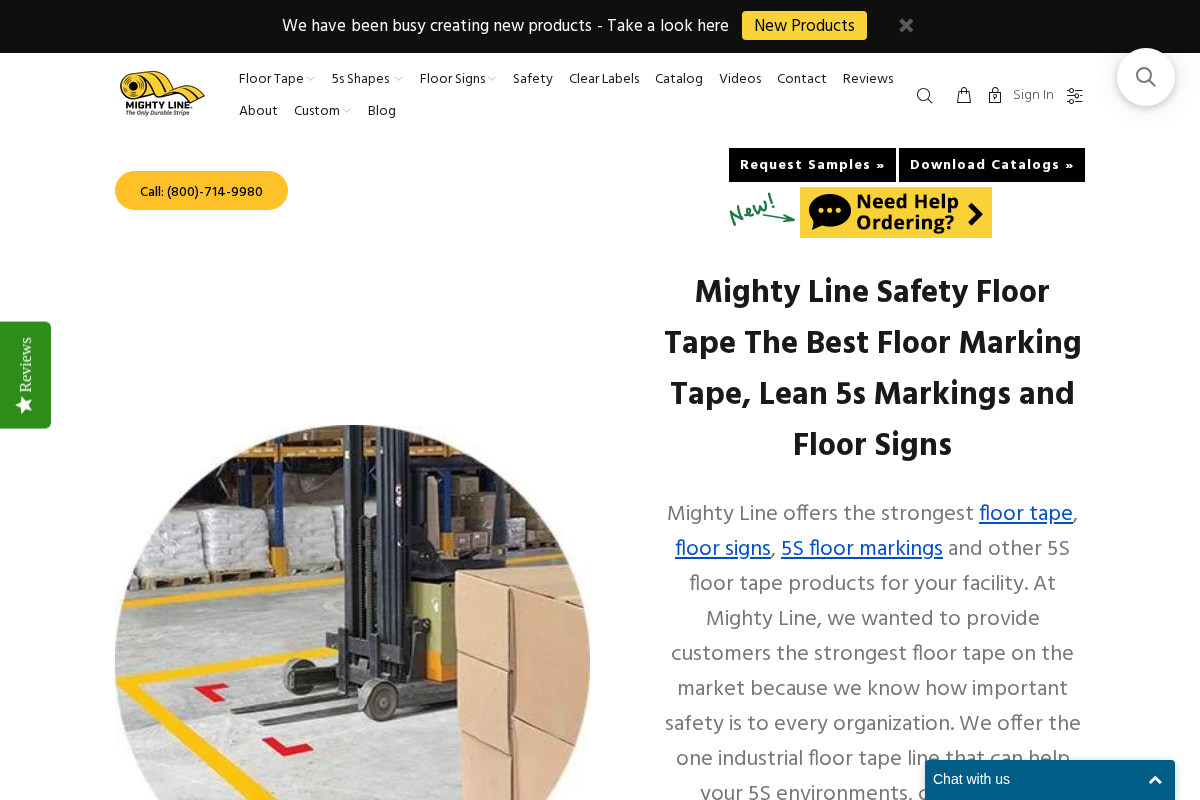 Mighty Line Floor Tape homepage screenshot