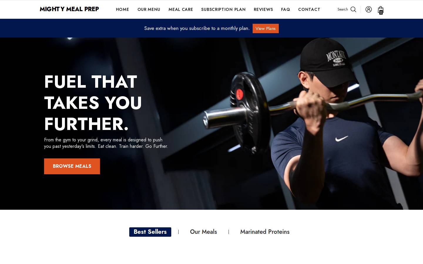 mightymealprep.com homepage screenshot