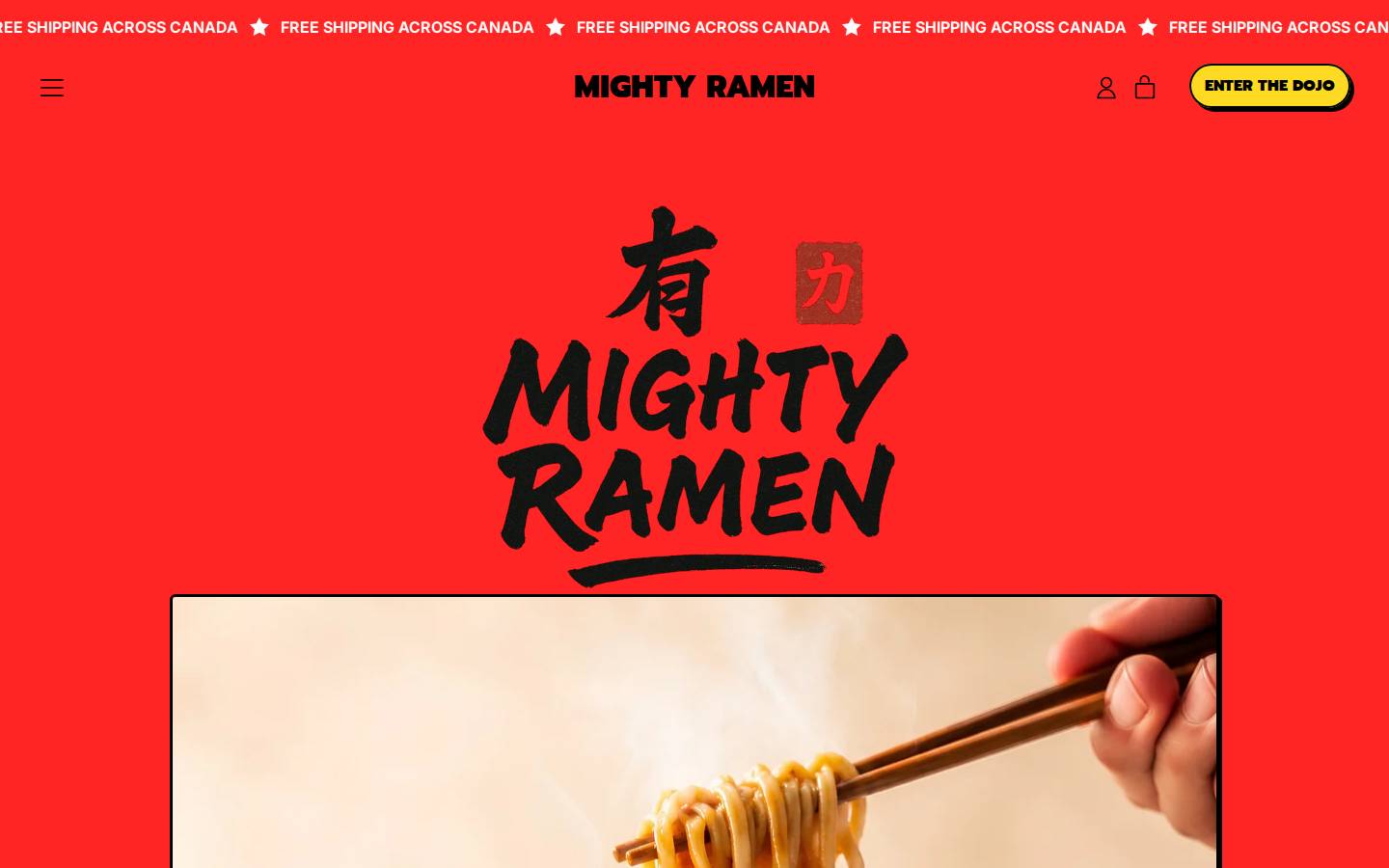 mightyramen.ca homepage screenshot