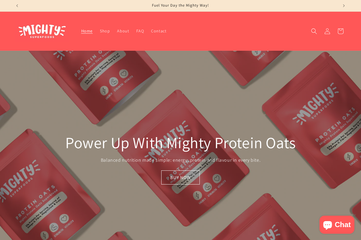 mightysuperfoods.com homepage screenshot