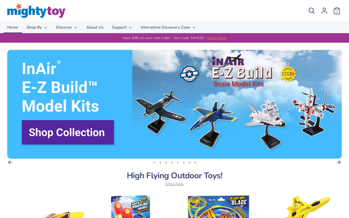 mightytoy.com homepage screenshot
