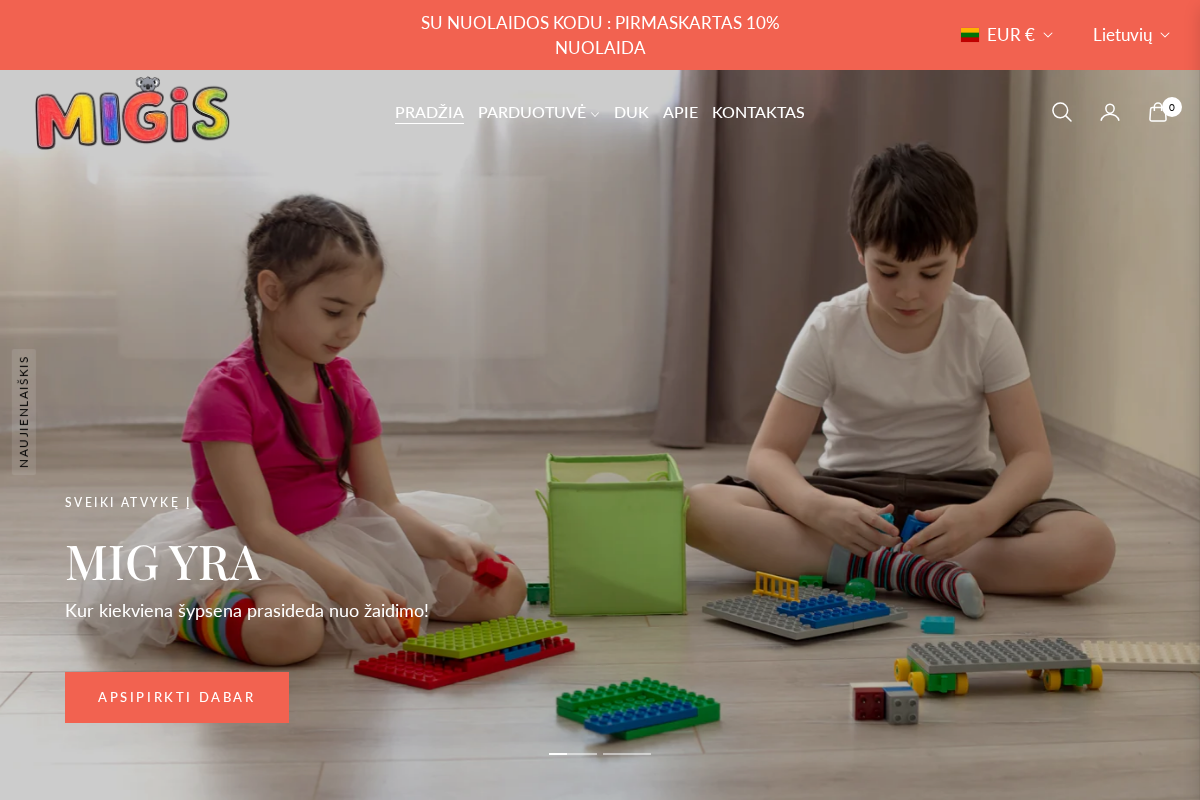 MIGIS homepage screenshot