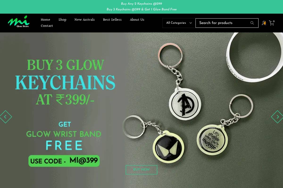 Miglowstore homepage screenshot
