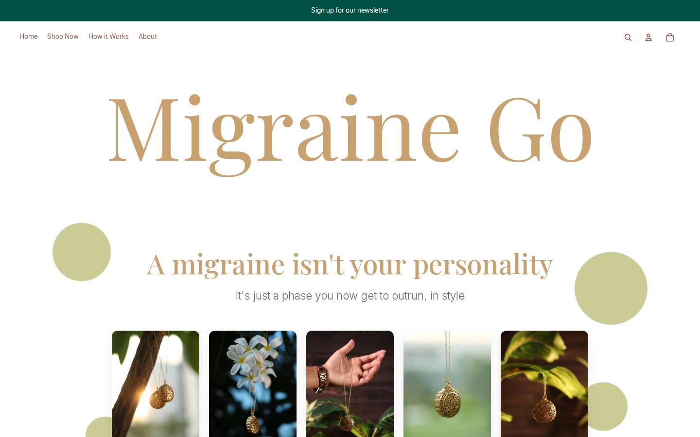 migraine-go.com homepage screenshot
