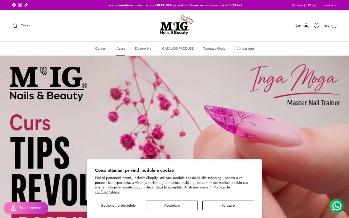 migshop.ro homepage screenshot
