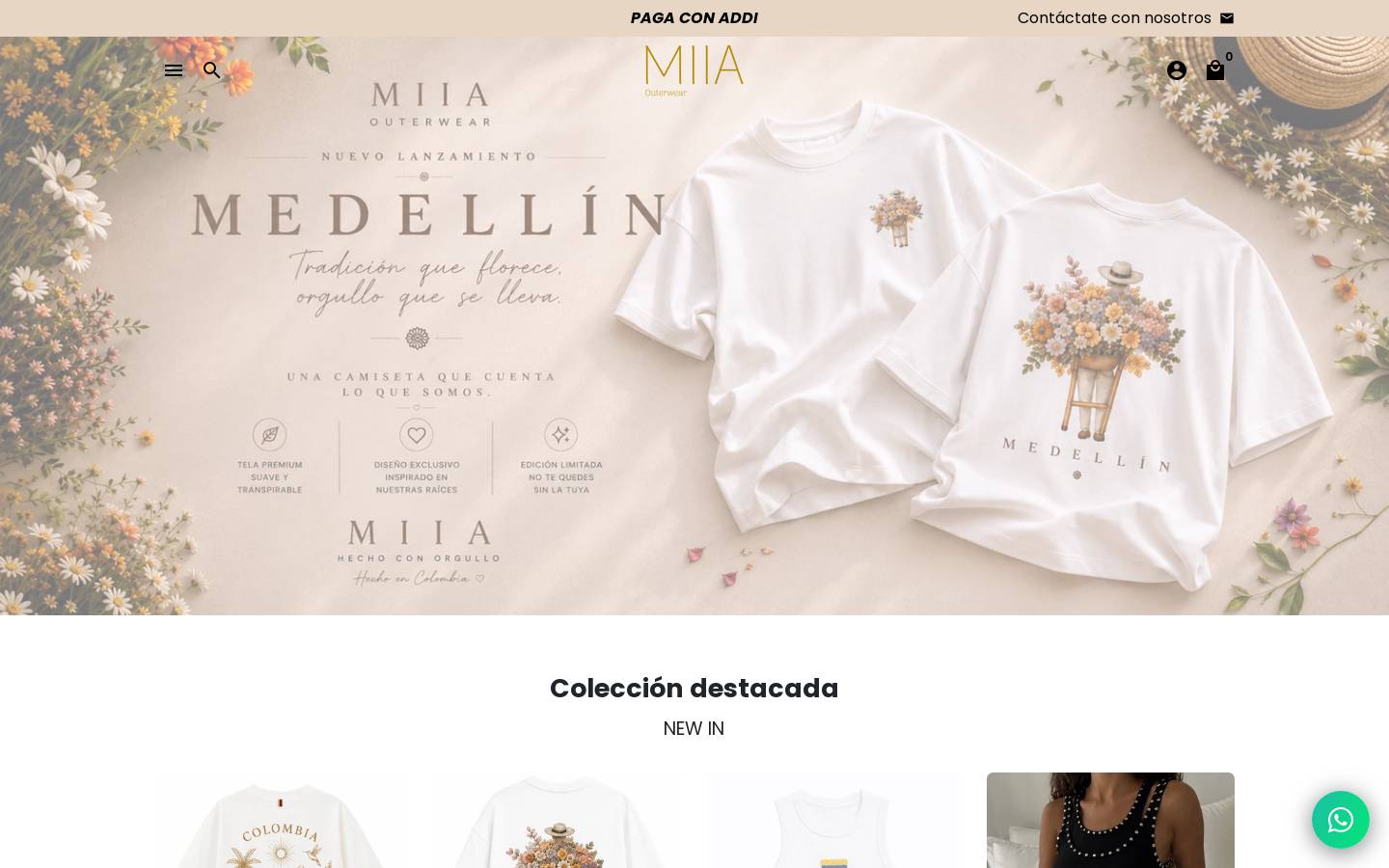 miiaouterwear.co homepage screenshot