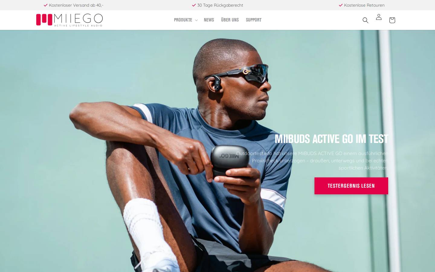MIIEGO homepage screenshot
