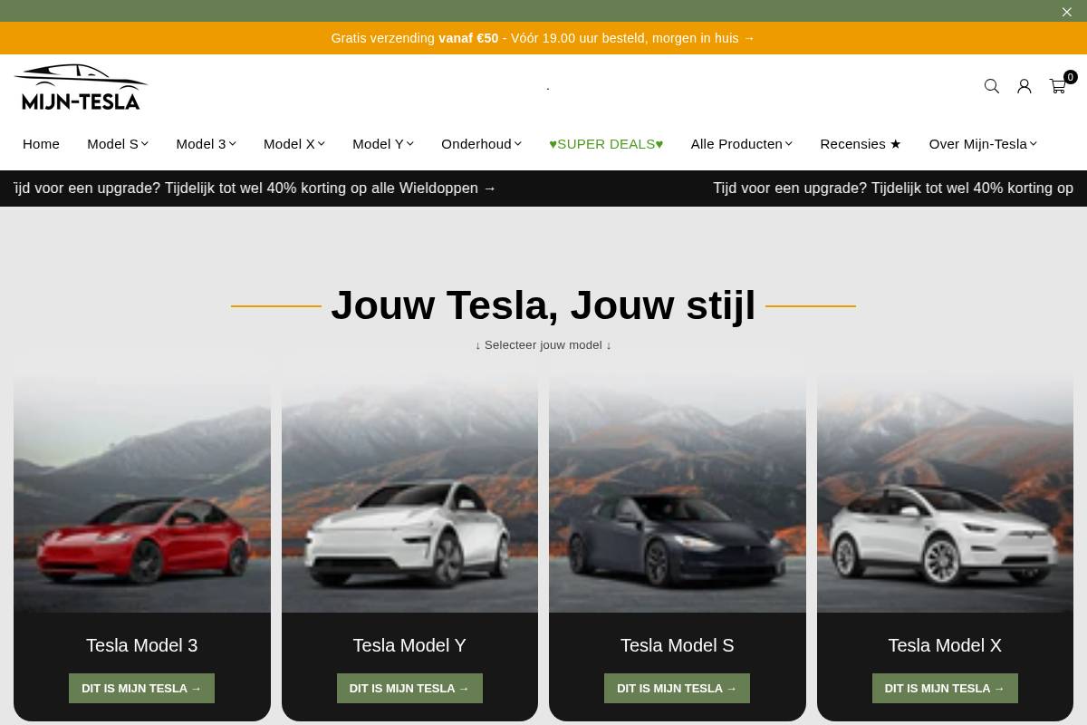 mijn-tesla.com homepage screenshot