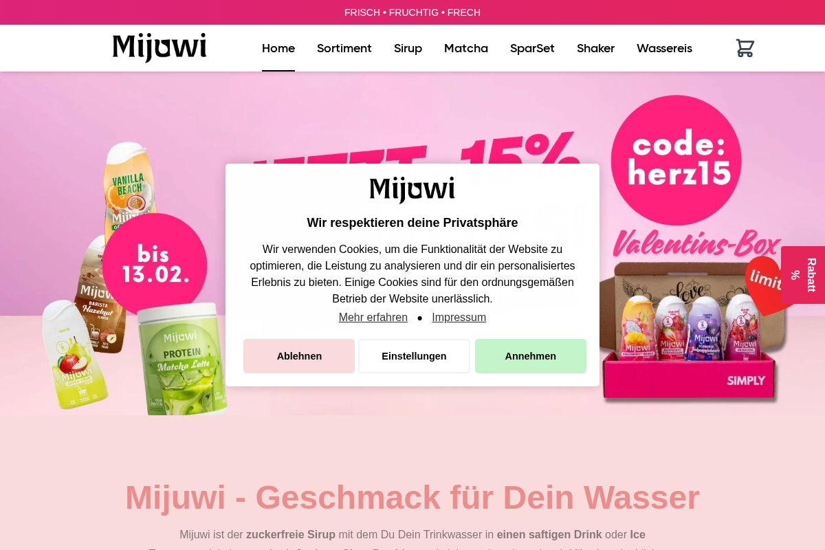 Mijuwi homepage screenshot
