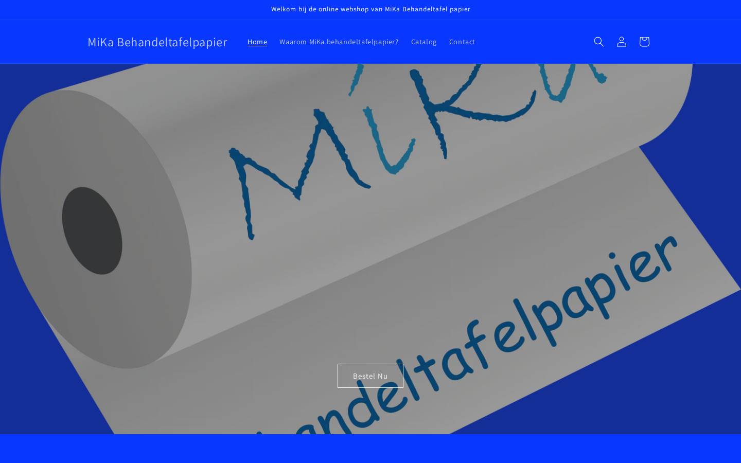 mika-behandeltafelpapier.com homepage screenshot