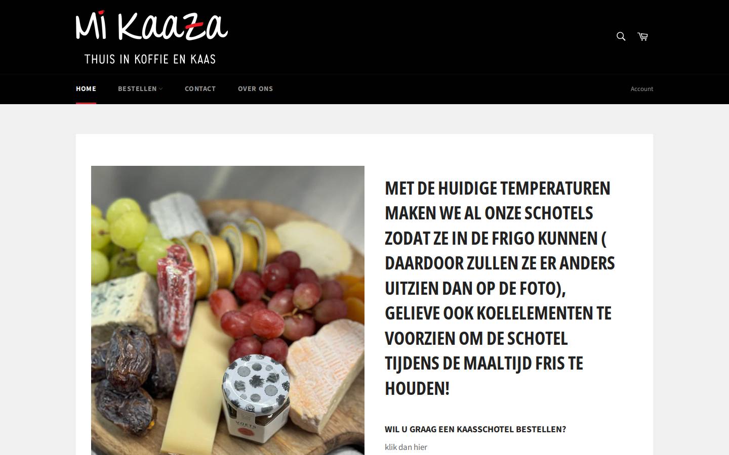 mikaaza.be homepage screenshot