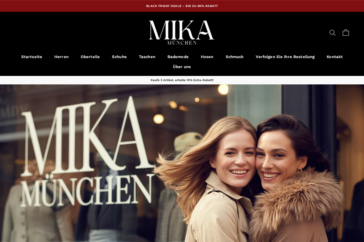 Mika München homepage screenshot
