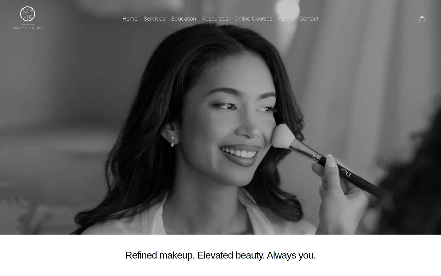 mikaylakhoury.com homepage screenshot