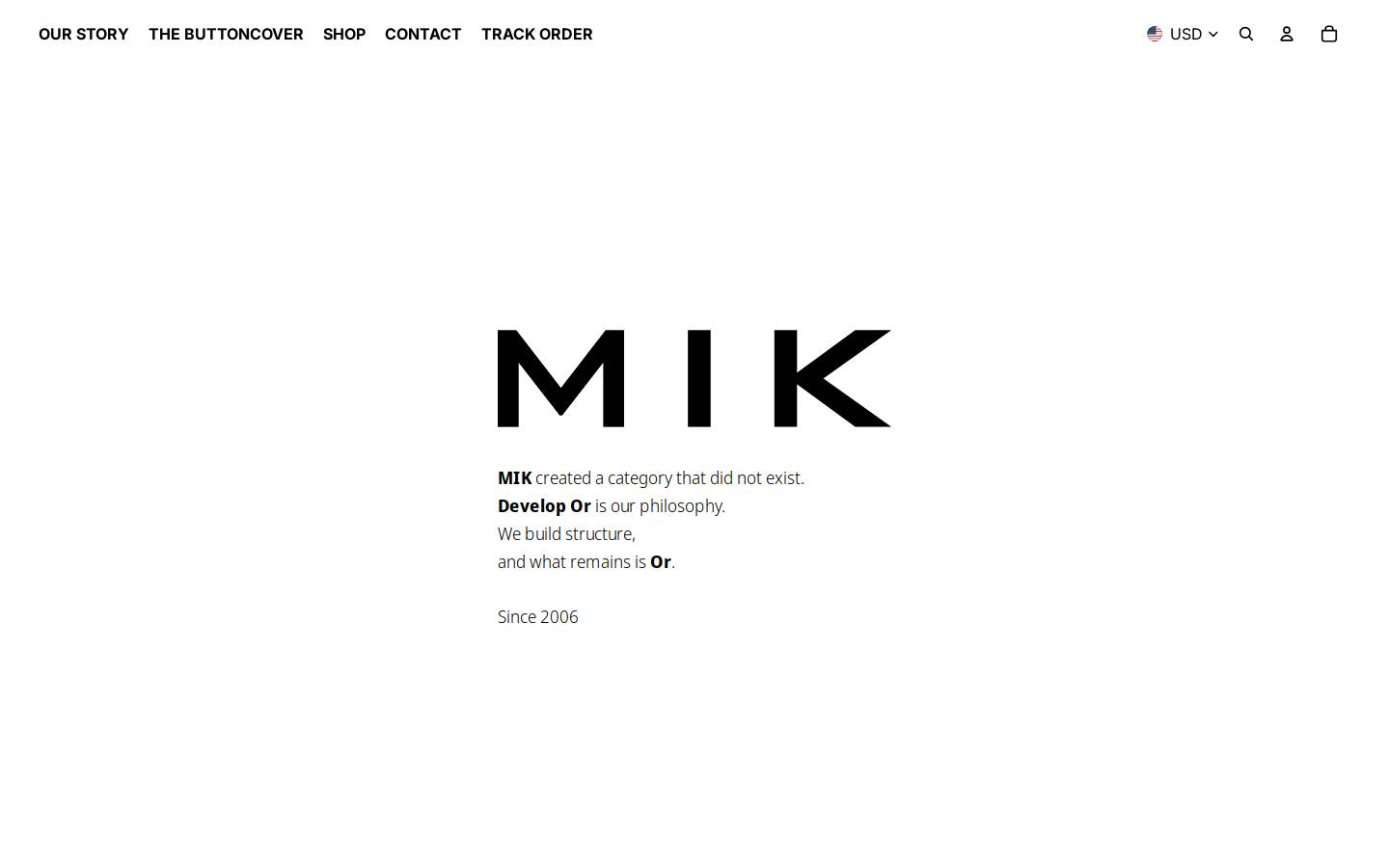 mikbuttoncover.com homepage screenshot