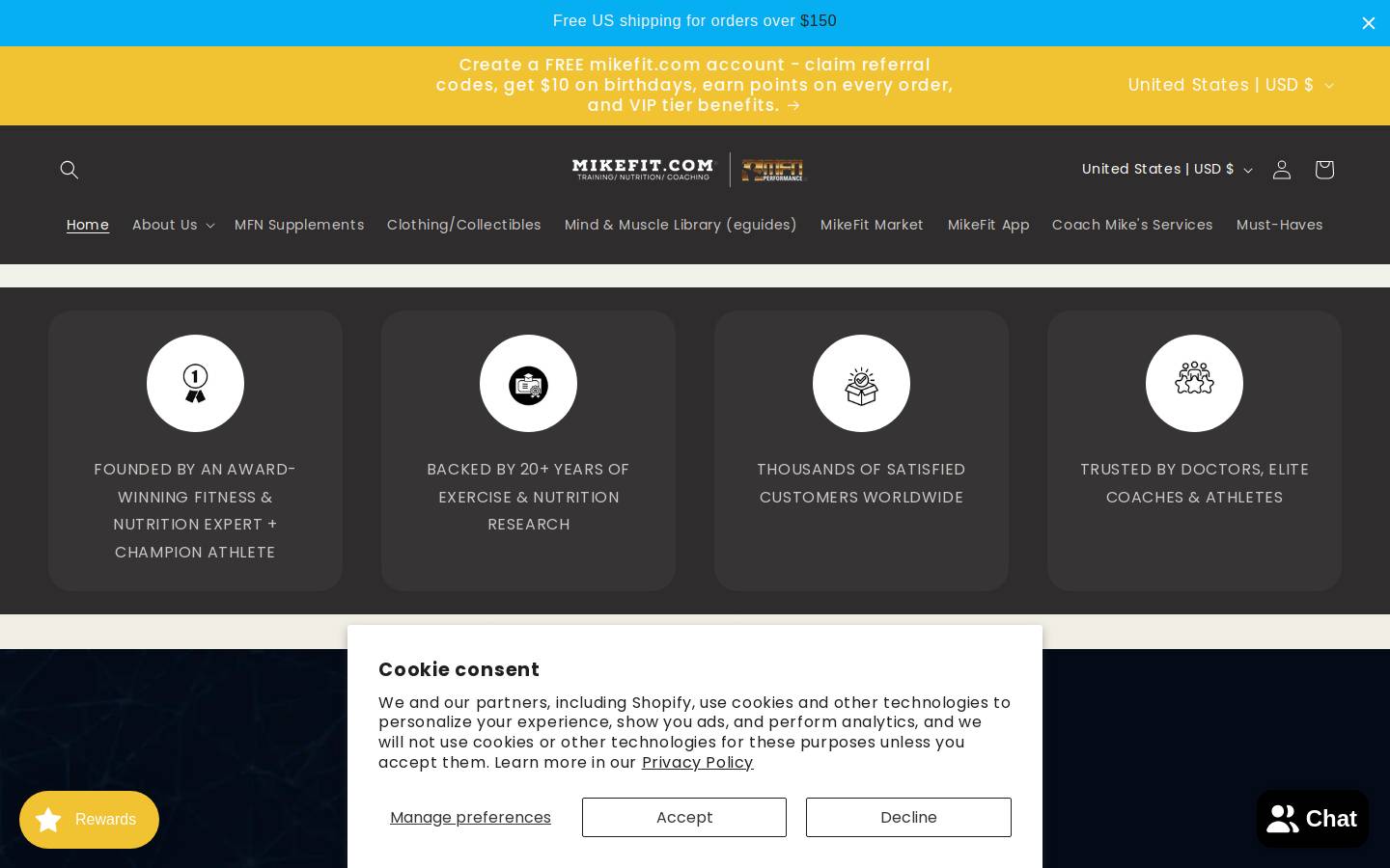 mikefit.com homepage screenshot
