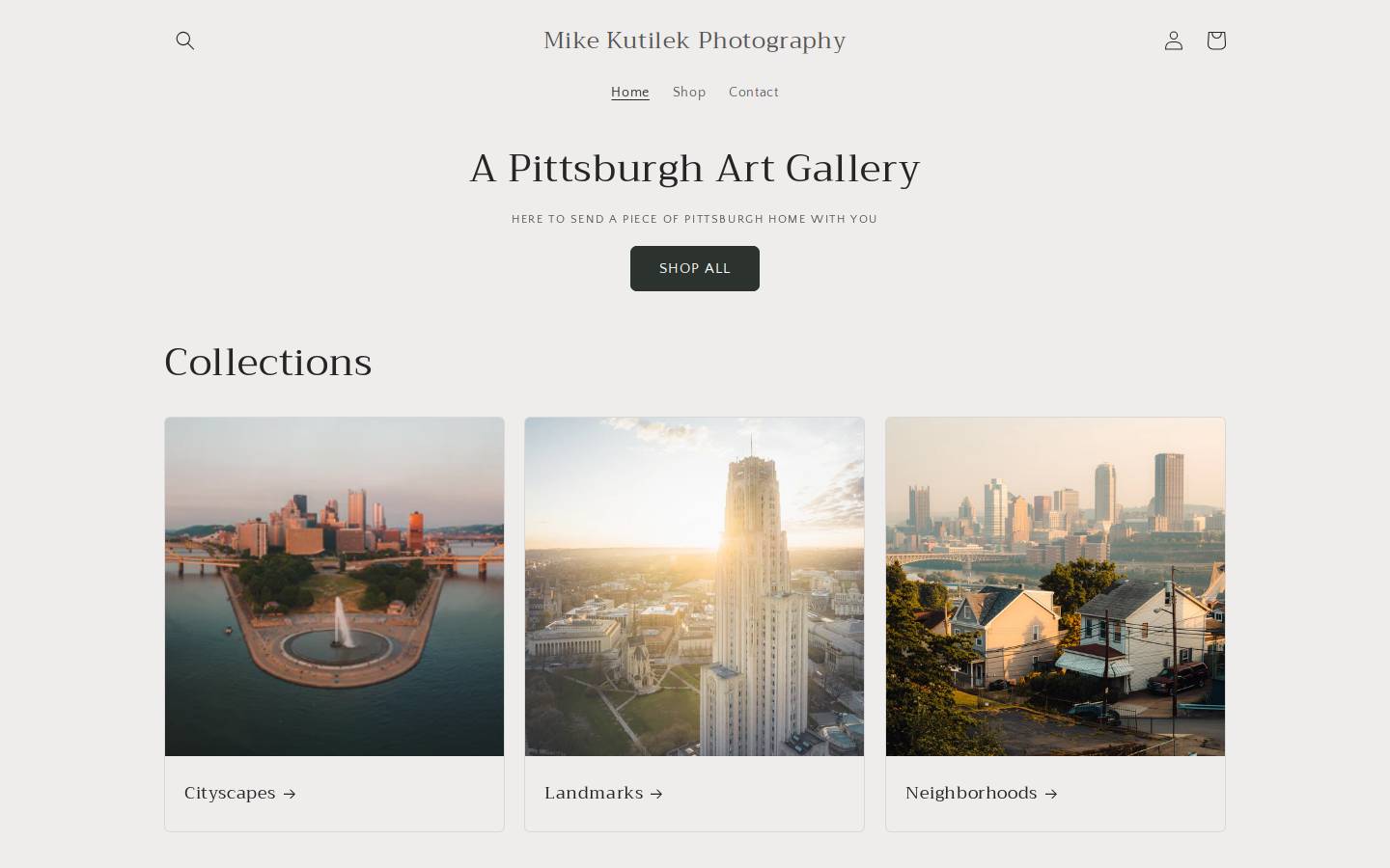 mikekutilek.com homepage screenshot