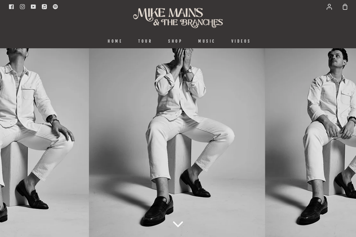 mikemainsmusic.com homepage screenshot