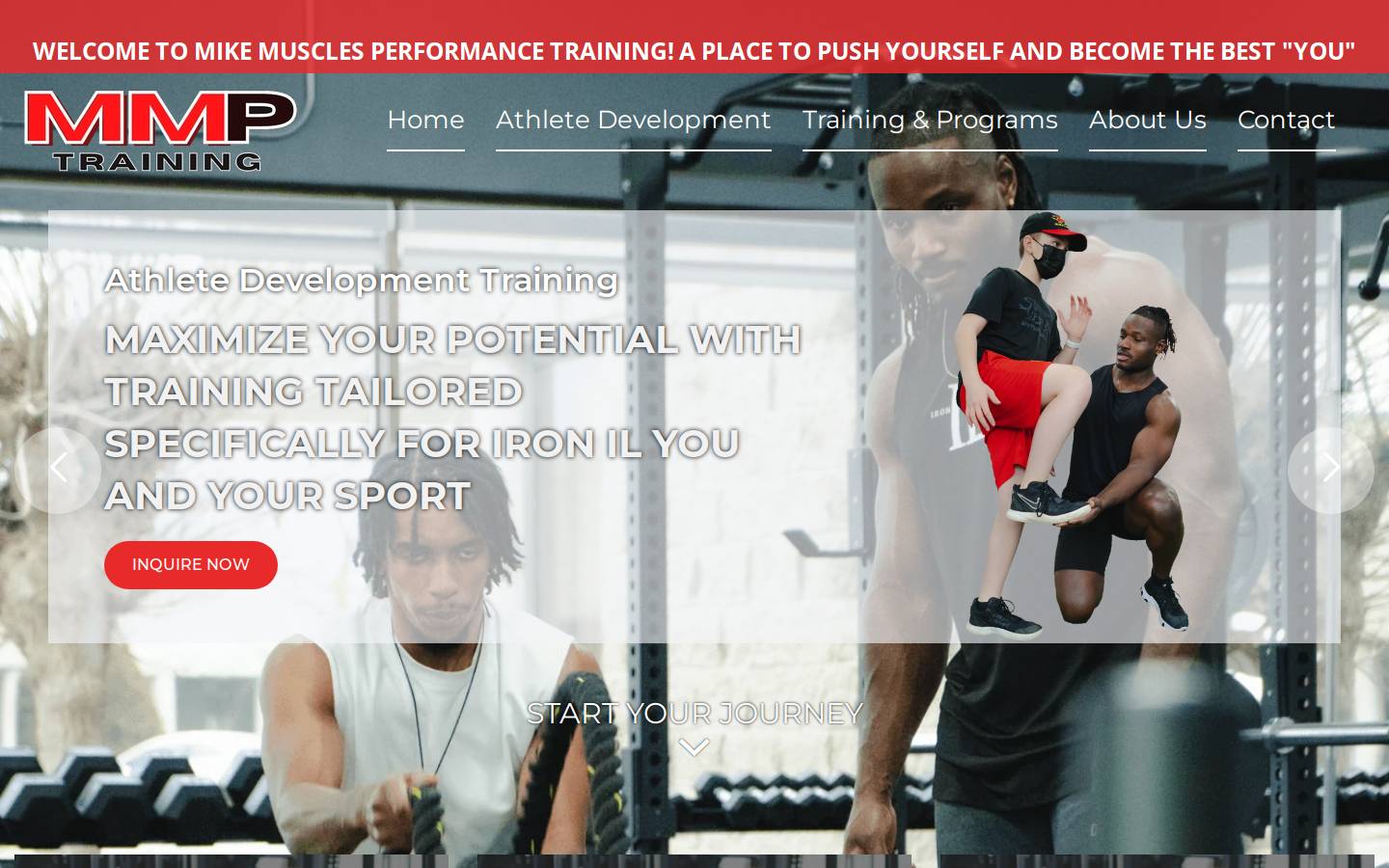 mikemuscles.com homepage screenshot