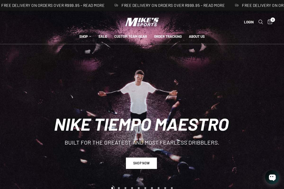 mikes-sports.com homepage screenshot