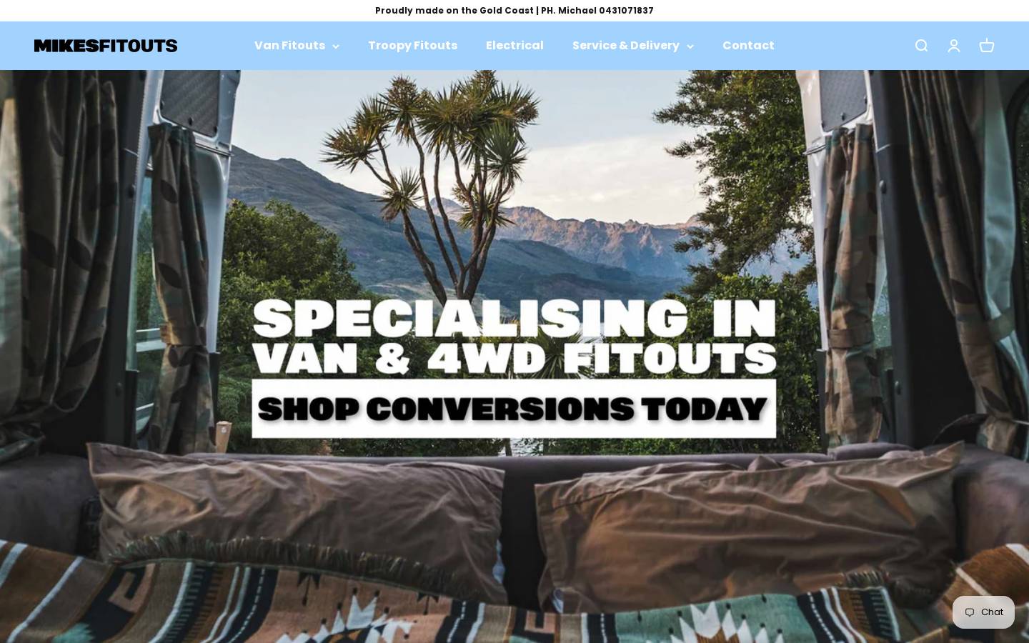 mikesfitouts.com homepage screenshot