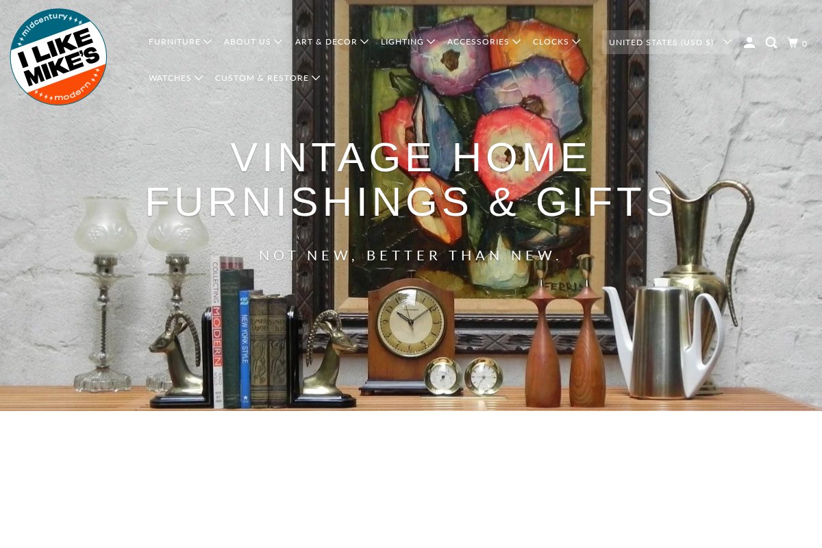 I Like Mikes Mid Century Modern homepage screenshot